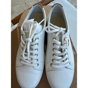 ECCO Soft 8 - 8.5‎ Low Top Sneakers White Leather Lace Up Women's Size 8.5 US